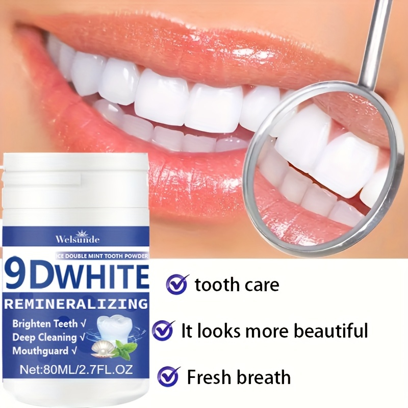 Teeth Whitening Powder - 9D White Remineralizing Hydroxyapatite Tooth Powder,