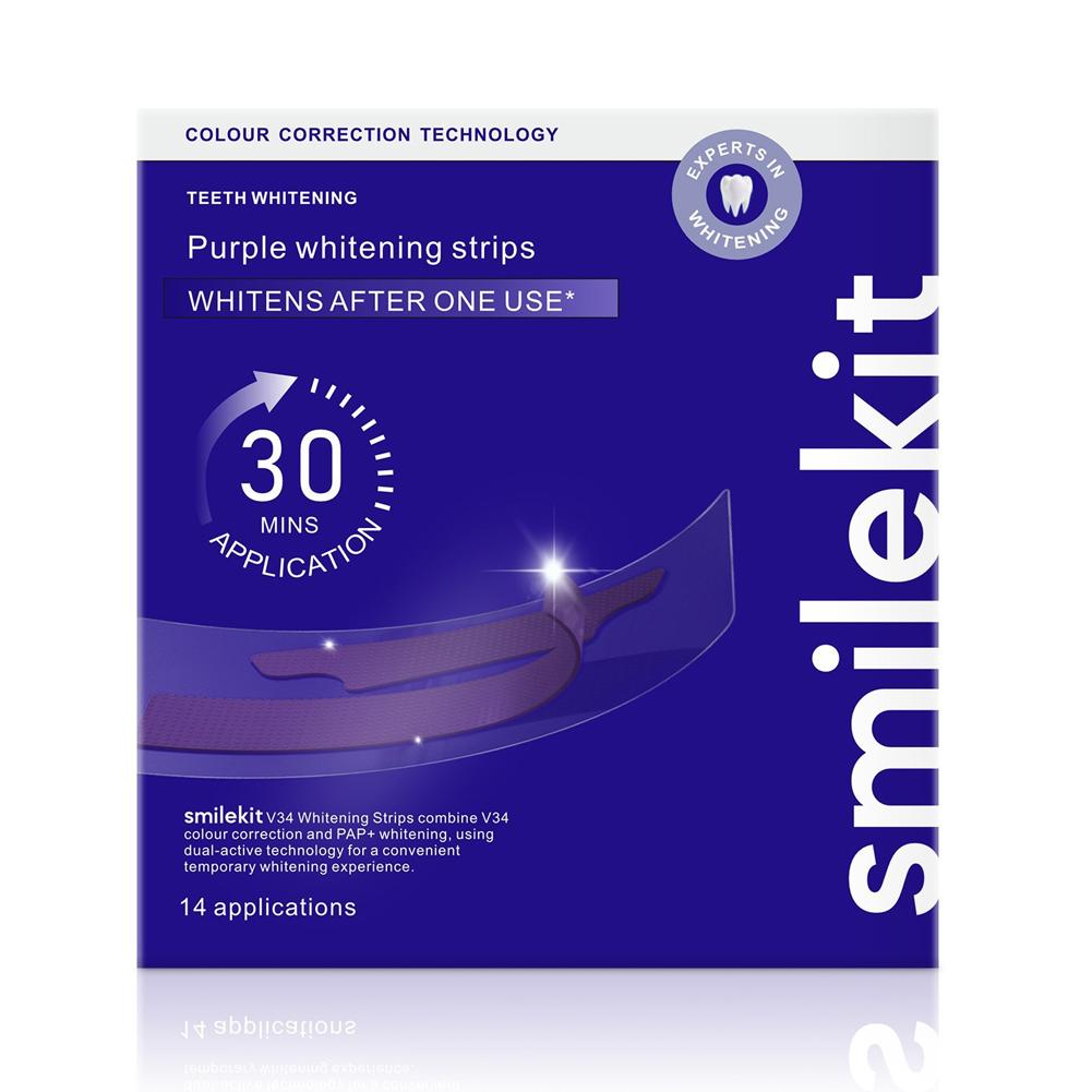 Teeth Whitening Retainer - ﻿Smilekit Teeth Whitening Strips Purple V34