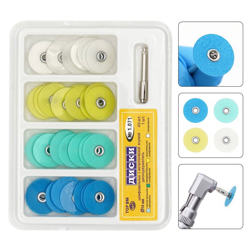 Teeth Whitening Uk - 40Pcs/Box Dental Polishing Discs Holding Rod