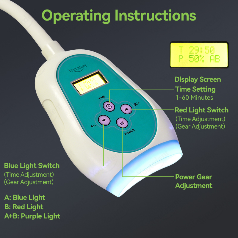 50W Dental Touch Screen 3 Colo - огляд і ціна Teeth Whitening Light