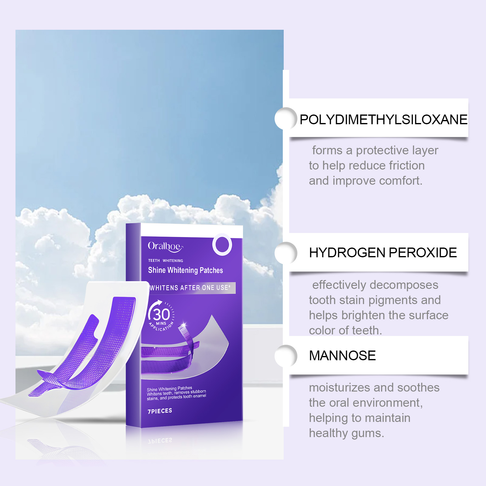 ORALHOE 7PCS/Box Teeth Whiteni - огляд і ціна Teeth Whitening Quick Results