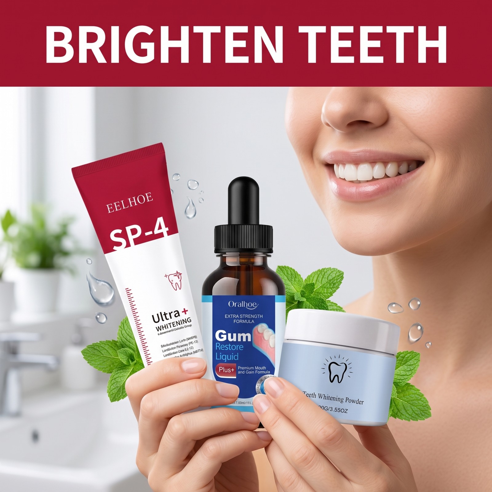 Oral Care Combo Set Whitening  - огляд і ціна Teeth Whitening Powder