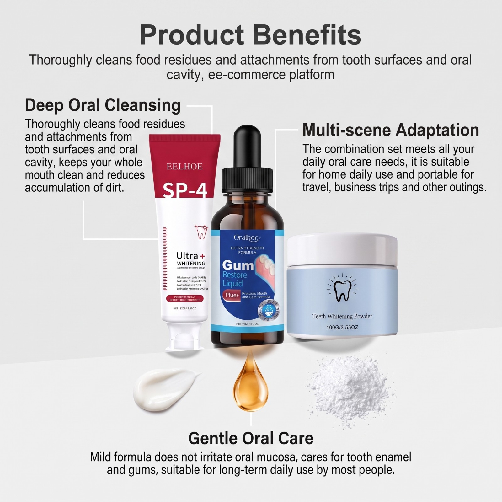 Oral Care Combo Set Whitening  - огляд і ціна Teeth Whitening Powder