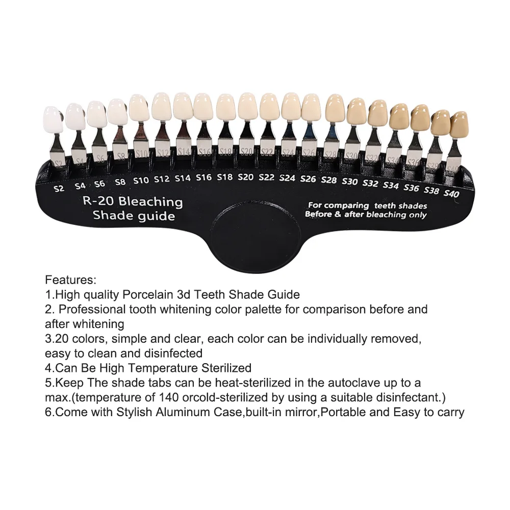 ELIJAH R-20 Bleaching Shade Gu - огляд і ціна Teeth Whitening Shade Guide