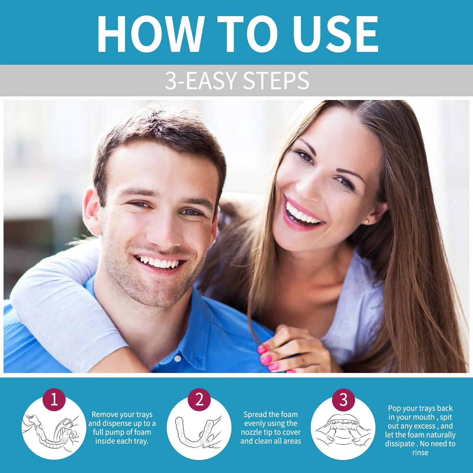 Aligner Denture Cleaner Foam D - огляд і ціна Teeth Whitening Retainer