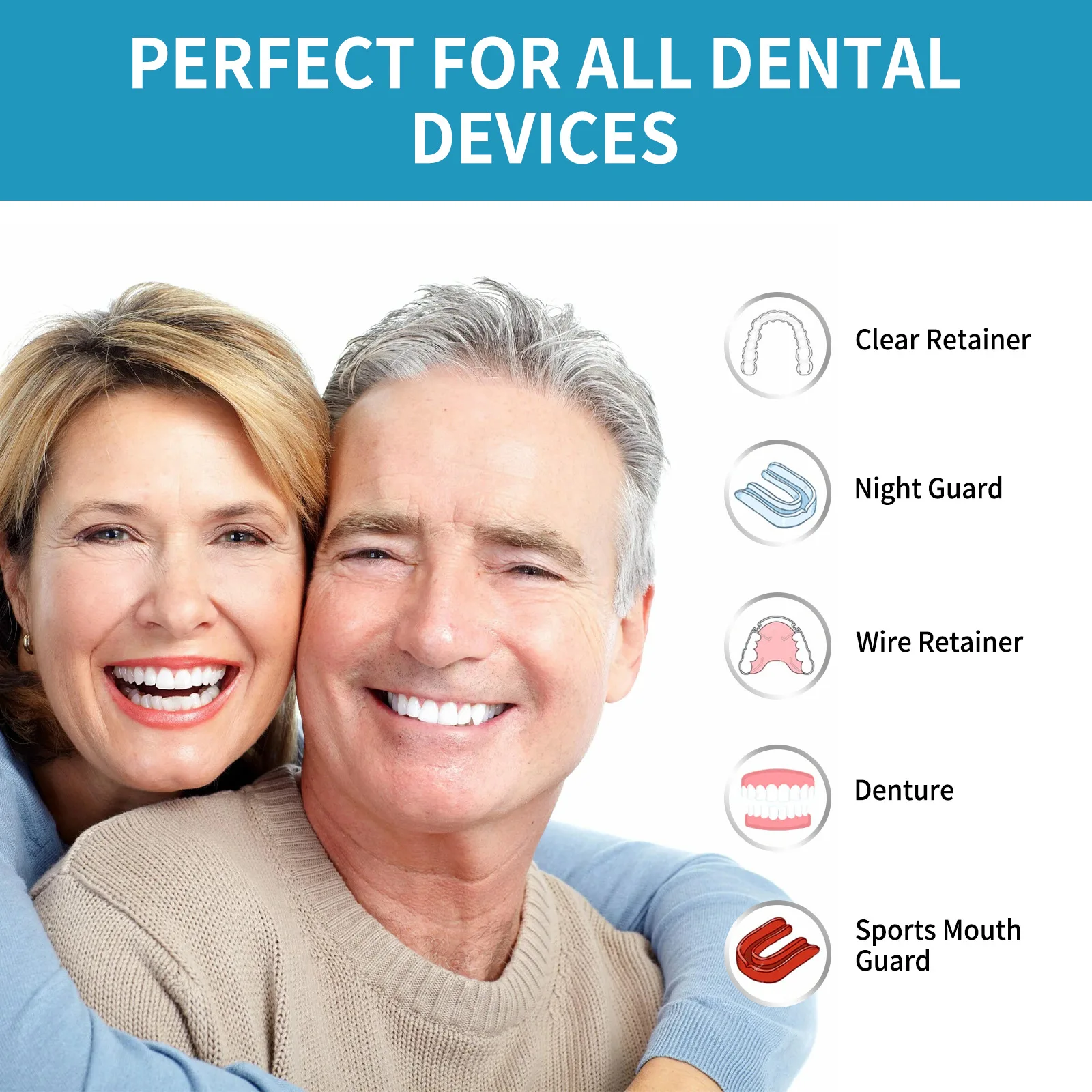 Aligner Denture Cleaner Foam D - огляд і ціна Teeth Whitening Retainer