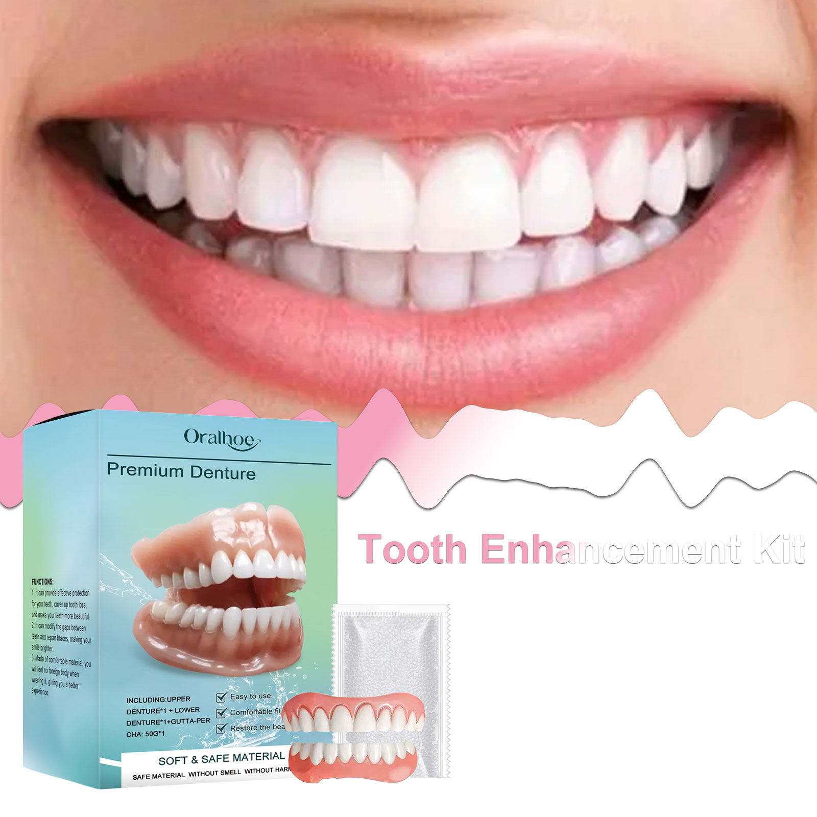 Oralhoe Teeth Decorating Set C - огляд і ціна Teeth Whitening Mask