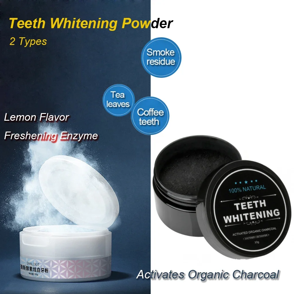 2 Types Teeth Whitening Powder - огляд і ціна Teeth Whitening Enzymes